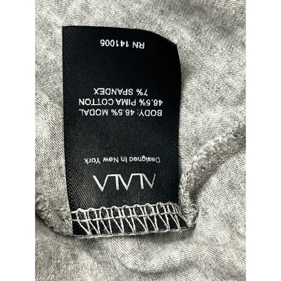 Alala Grey Flex Back Sleevelss Tank Top Bodysuit Grey Medium M Pristine - Picture 7 of 7